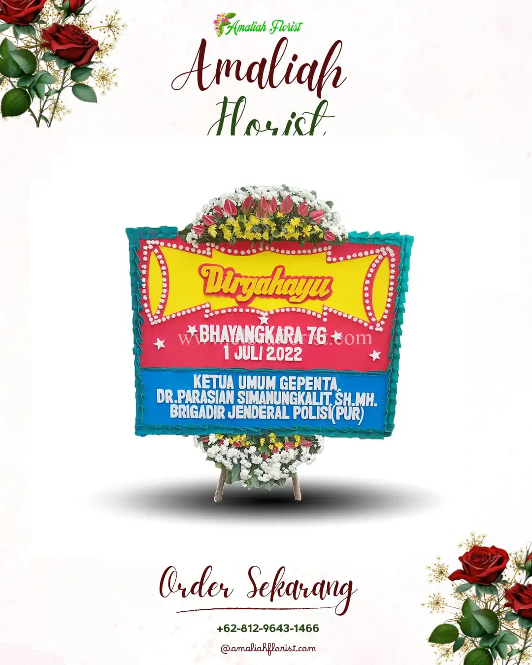 Papan Bunga HUT Ulang Tahun Liang Anggang